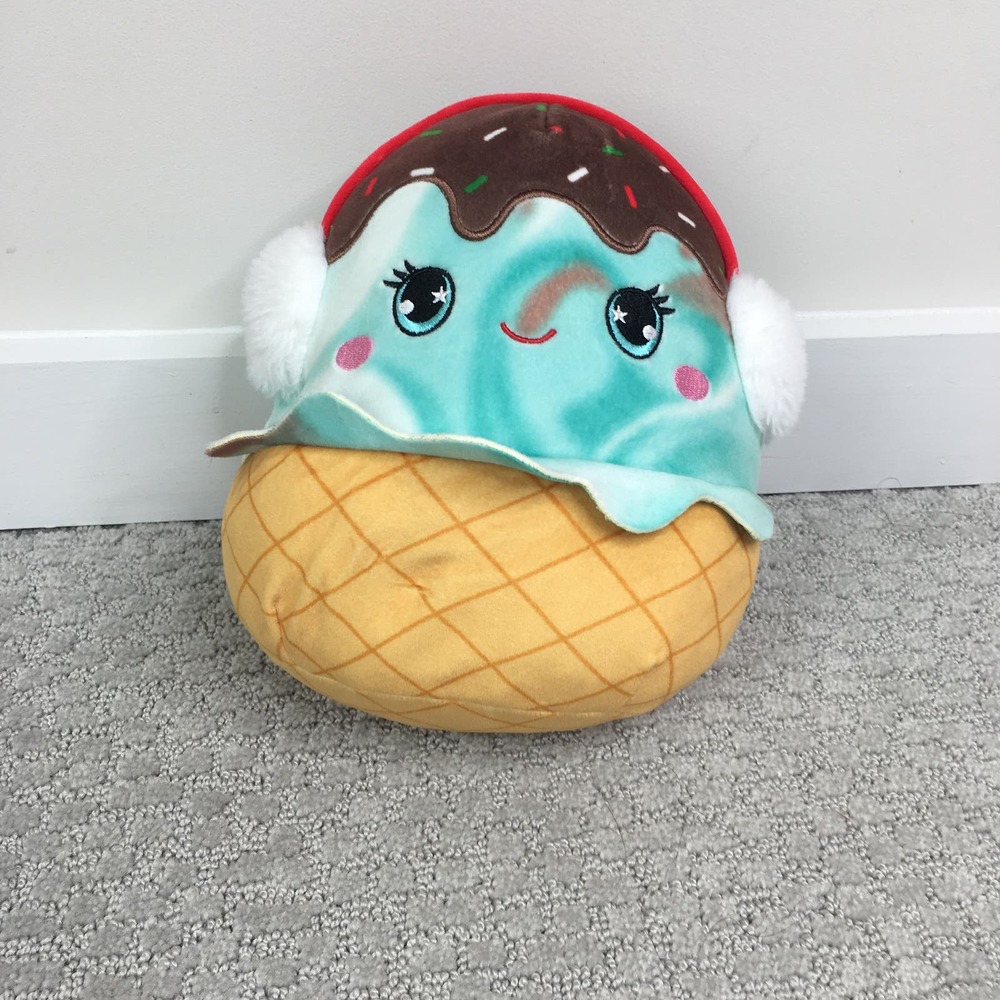 Kellytoy Squishmallow Maya the Mint Chocolate Ice Cream Christmas Plush Toy